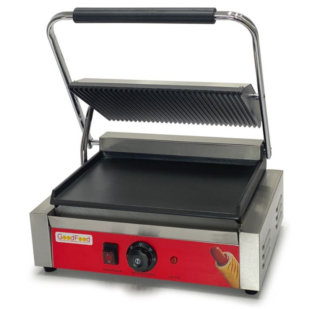 Гриль контактний GoodFood ECG11EA Panini RED