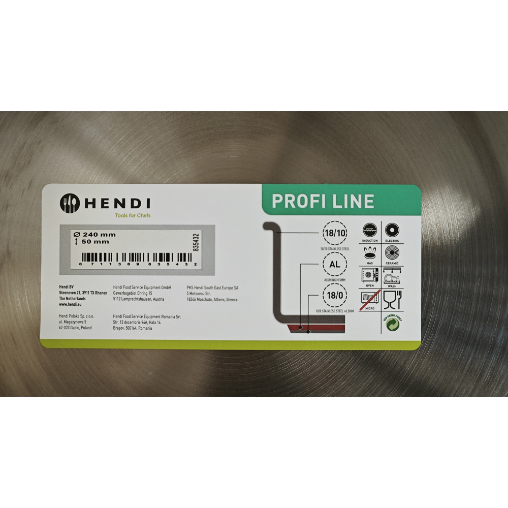 Сковорода без кришки Hendi Profi Line 835432 (Ø240 мм)