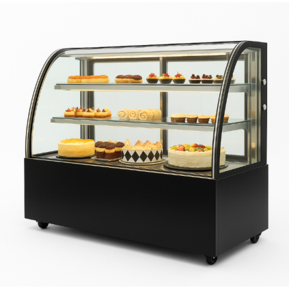 Вітрина холодильна HURAKAN HKN-LPD210 BLACK (1,2 м, кругла)