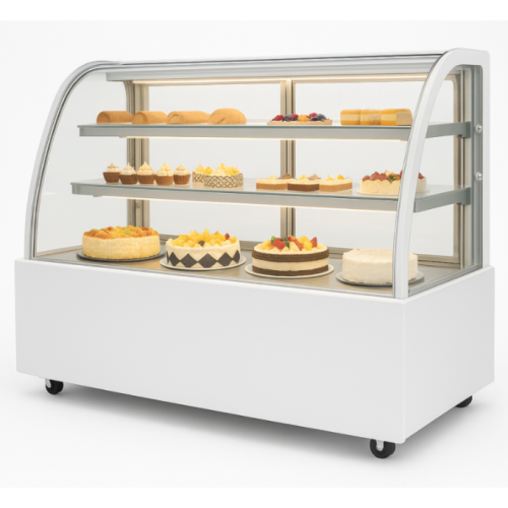 Вітрина холодильна HURAKAN HKN-LPD210 WHITE (1,2 м, кругла)
