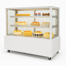 Вітрина холодильна HURAKAN HKN-LPD210S WHITE (1,2 м, квадратна)