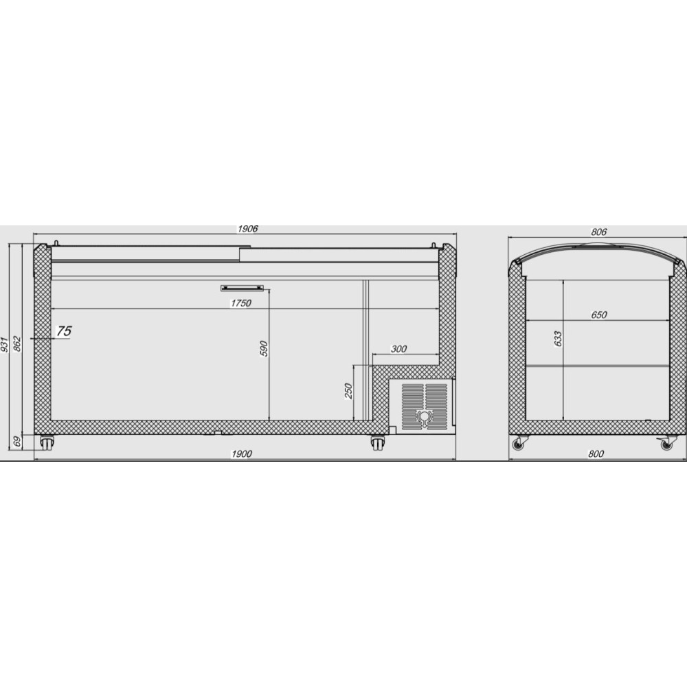Морозильный ларь Juka N800D