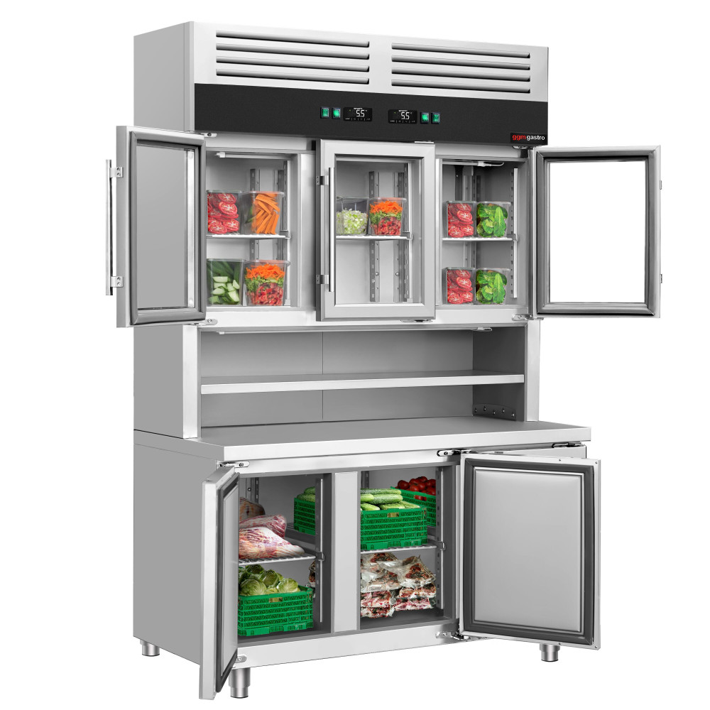 Холодильна вітрина з гіркою GGM GASTRO KKC3T7